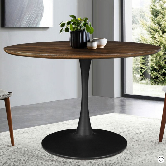 WALNUT ROUND TOP DINING TABLE