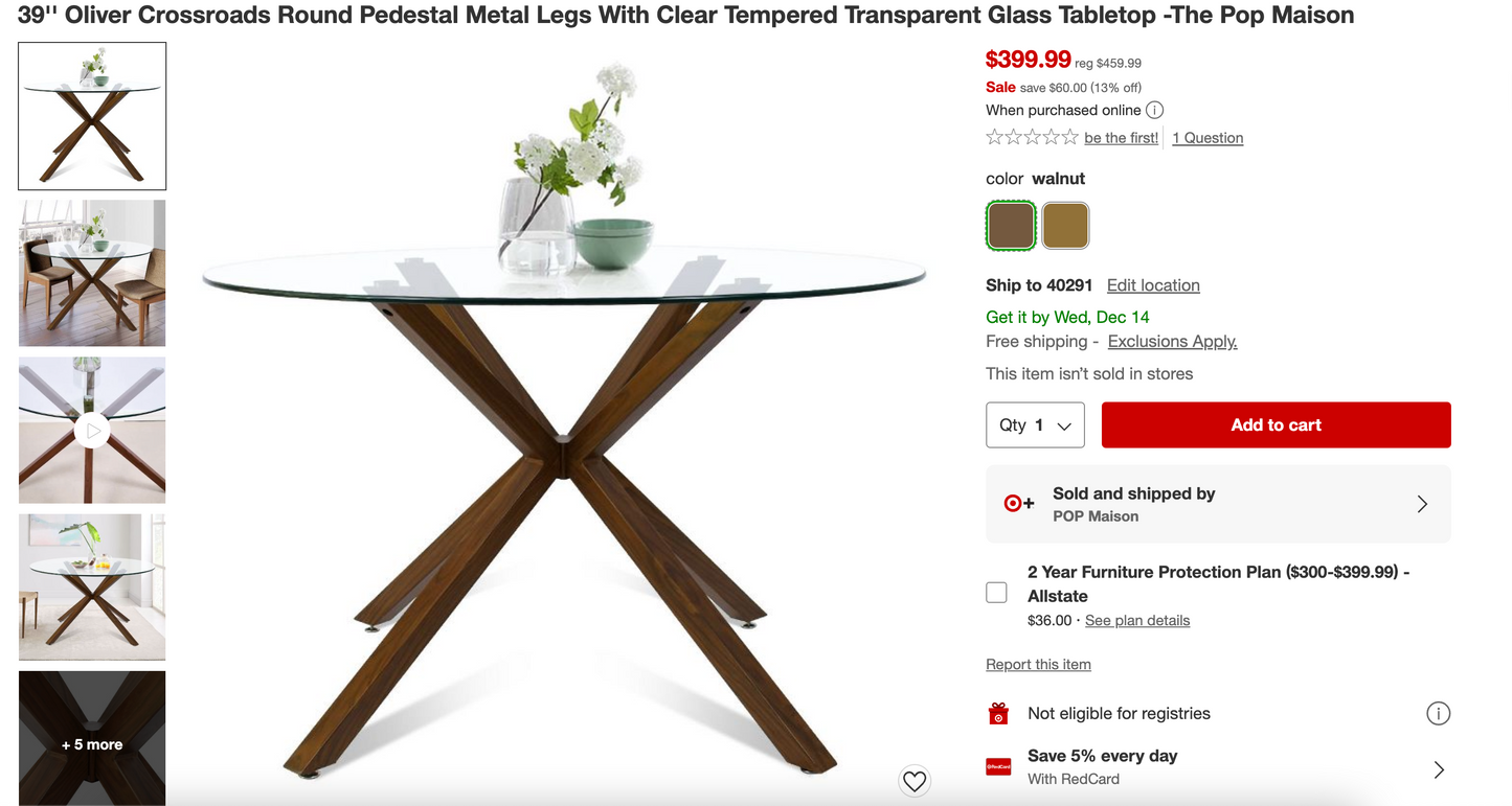 GLASS TOP WOODEN LEGS DINING TABLE